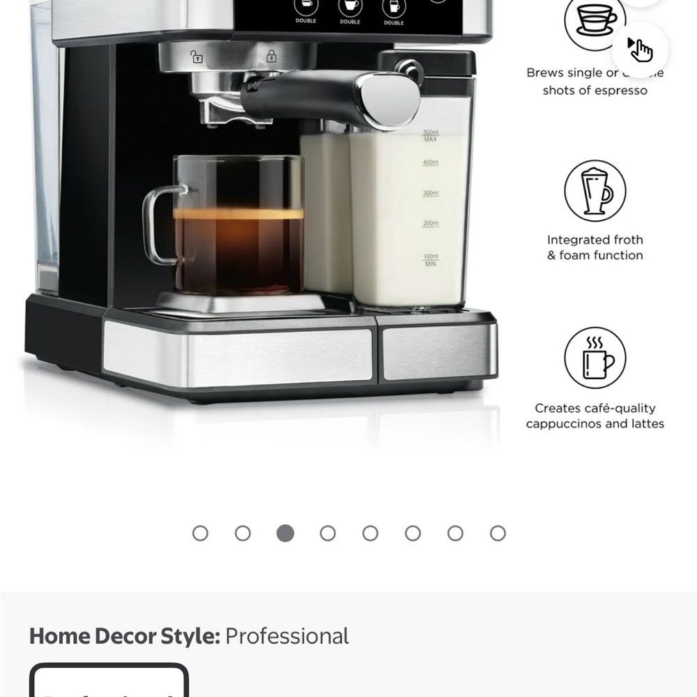 Professional Black and Silver Coffee Machine - Picture 4 of 8